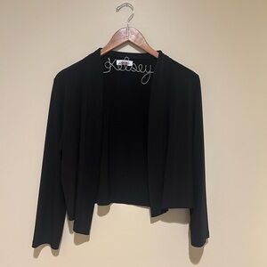 Calvin Klein Black Lightweight Open-Front Top